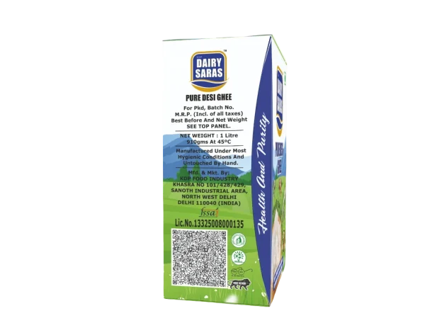 1Ltr Ghee of Saras